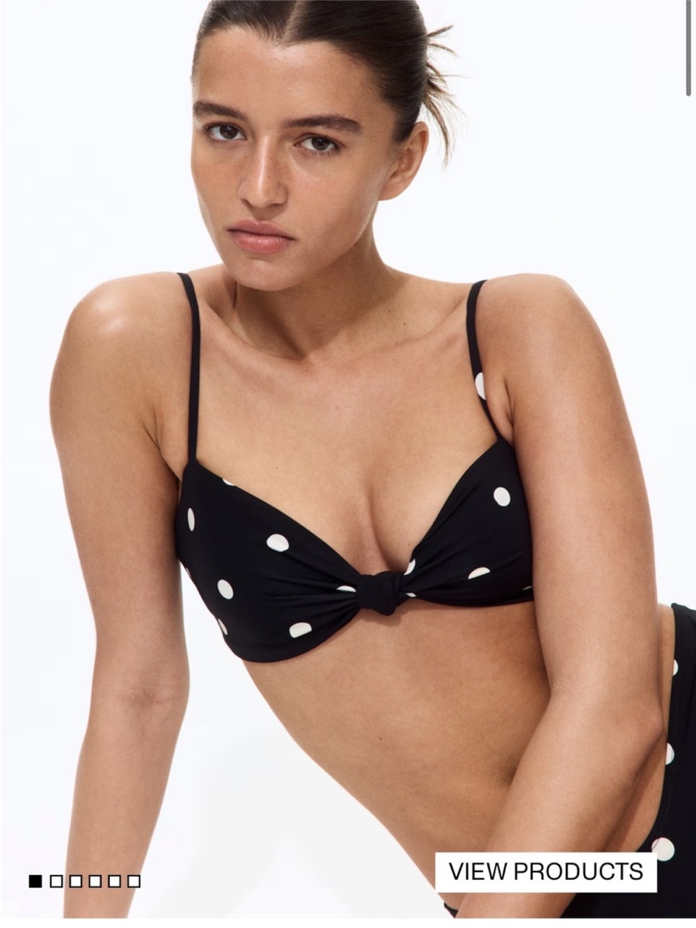 H&M Polka Dot bikini Top size XS